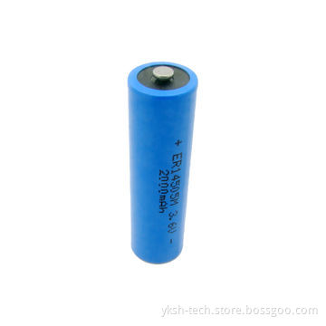 Cylindrical Lithium ER Battery, ER14505, ER14505M with 2,000mAh Rated Capacity, 3.6V Voltage